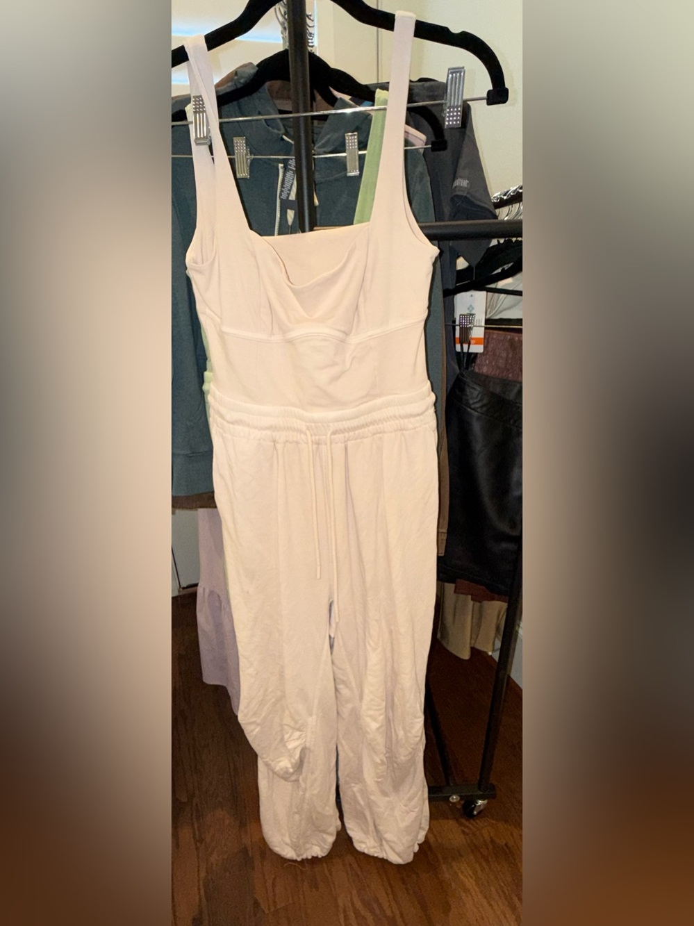 FP Movement by Free People Pink Cream Jumpsuit